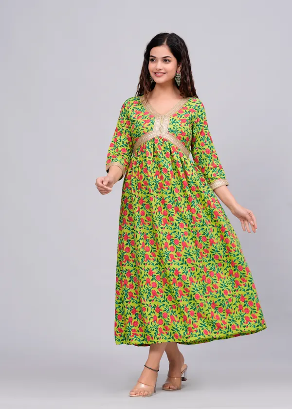 Parrot_Green_Floral_Printed_V-Neck_Fit_And_Flare_Ethnic_Maxi_Dress_For_Women