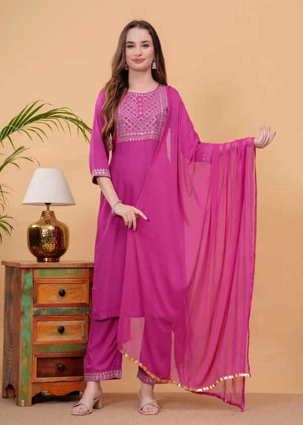 Pink_Floral_Embroidered_Regular_Sequinned_Straight_Kurta_With_Palazzos_&_Dupatta_For_Women