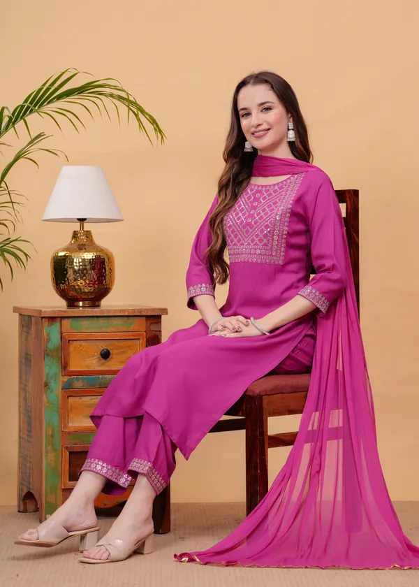 Pink_Floral_Embroidered_Regular_Sequinned_Straight_Kurta_With_Palazzos_&_Dupatta_For_Women