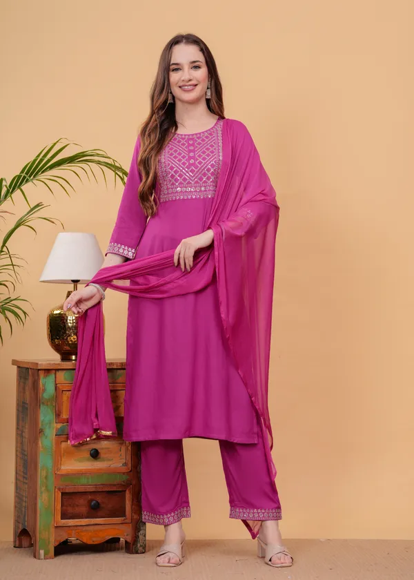Pink_Floral_Embroidered_Regular_Sequinned_Straight_Kurta_With_Palazzos_&_Dupatta_For_Women