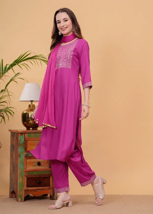 Pink_Floral_Embroidered_Regular_Sequinned_Straight_Kurta_With_Palazzos_&_Dupatta_For_Women
