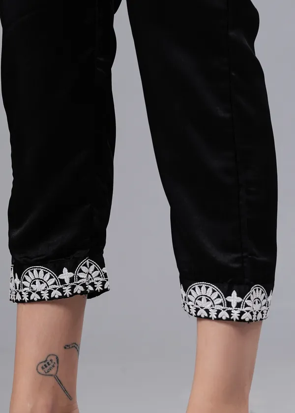 Black_Embroidered_Regular_Thread_Work_Straight_Kurta_With_Trousers_&_Dupatta_For_Women