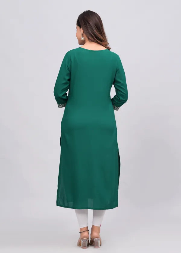 Green_Sequins_Embroidered_Solid_Straight_Kurta_For_Women
