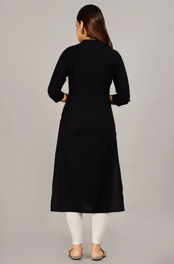 Black_Embroidered_Straight_Kurta_For_Women
