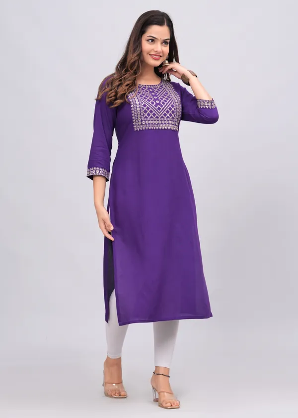Purple_Sequins_Embroidered_Solid_Straight_Kurta_For_Women