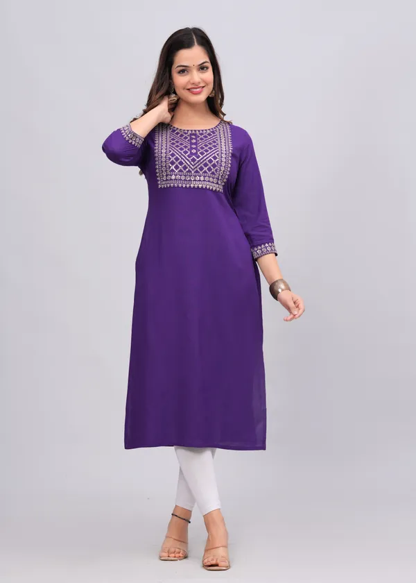 Purple_Sequins_Embroidered_Solid_Straight_Kurta_For_Women