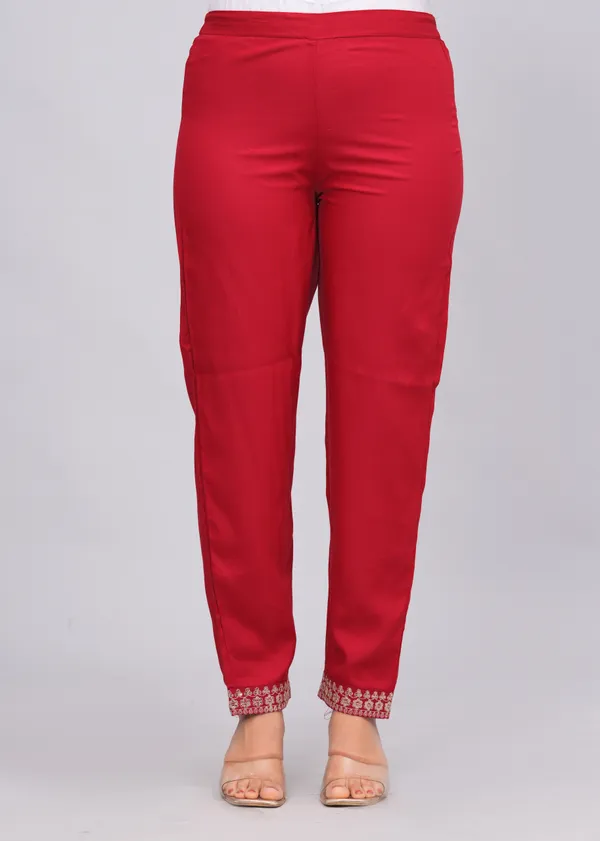 Red_Yoke_Design_Sequinned_Kurta_With_Trousers_&_With_Dupatta_For_Women
