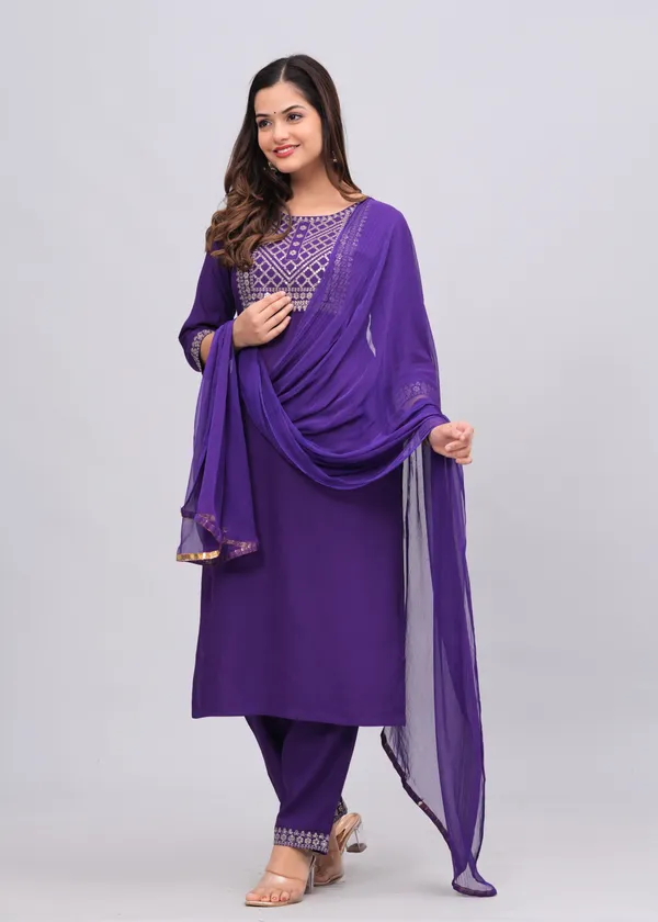 Purple_Floral_Embroidered_Sequinned_Kurta_With_Palazzos_&_With_Dupatta_For_Women