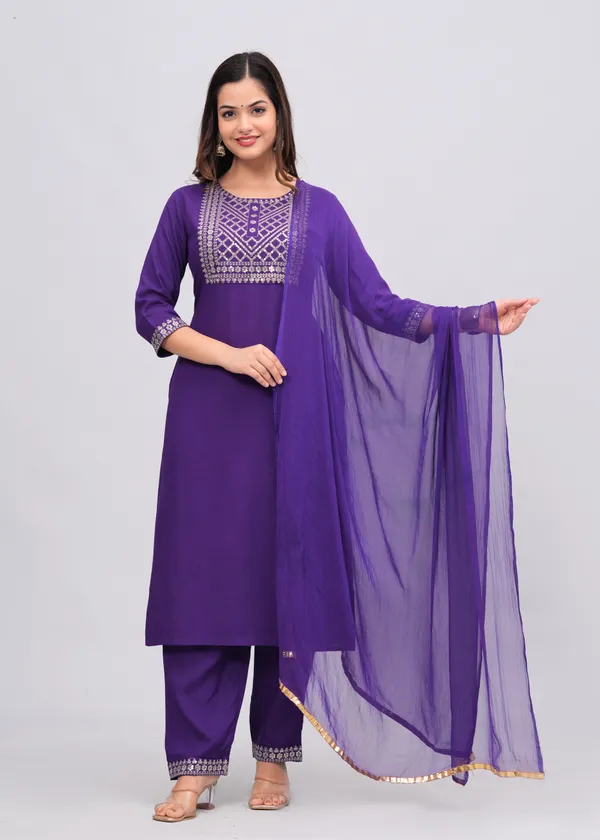 Purple_Floral_Embroidered_Sequinned_Kurta_With_Palazzos_&_With_Dupatta_For_Women