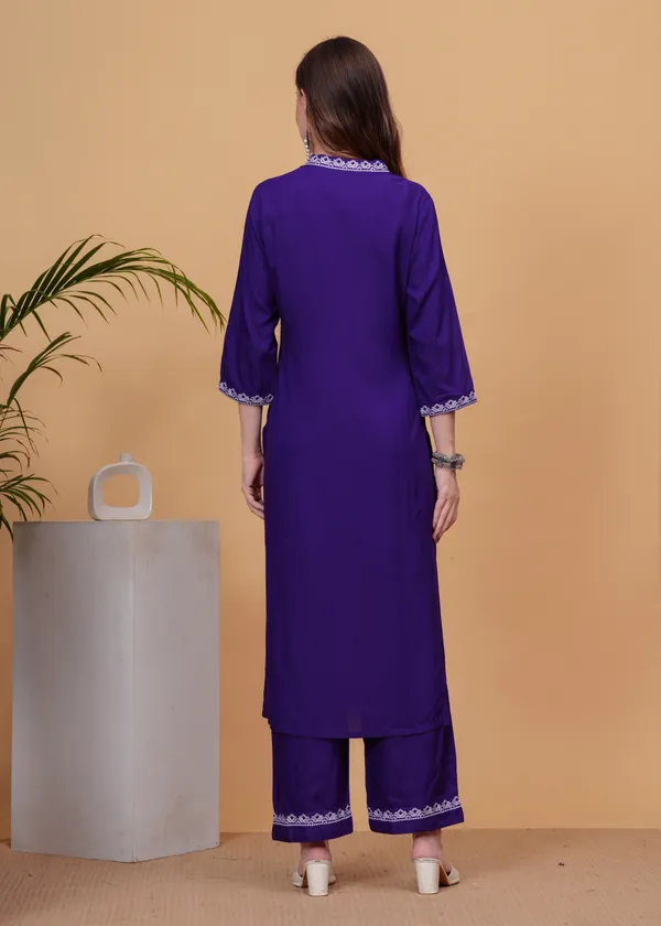 Purple_Embroidered_Regular_Thread_Work_Straight_Kurta_With_Palazzos_For_Women