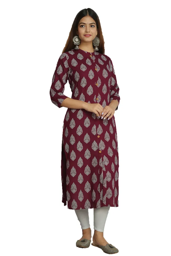 Maroon_Ethnic_Motifs_Printed_Regular_Sleeves_Strigth_Kurta_For_Women