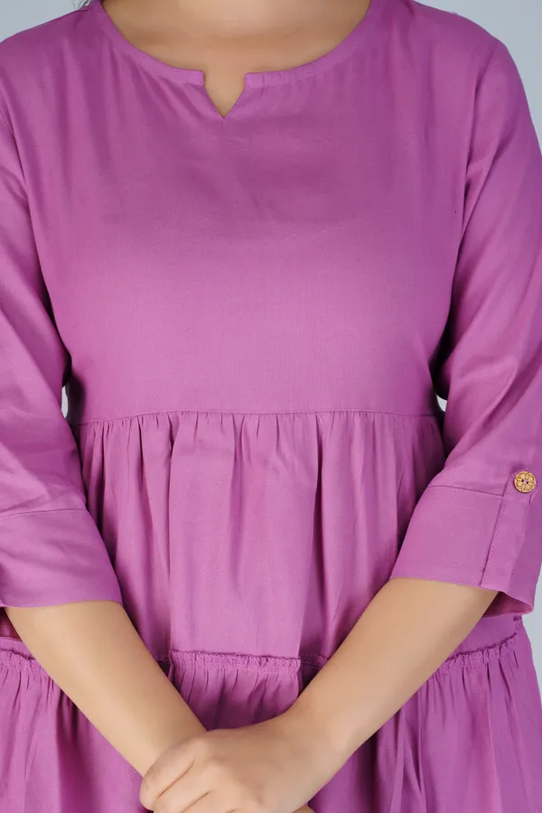 Light_Purple_Notch_Neck_Tiered_Longline_Top_For_Women