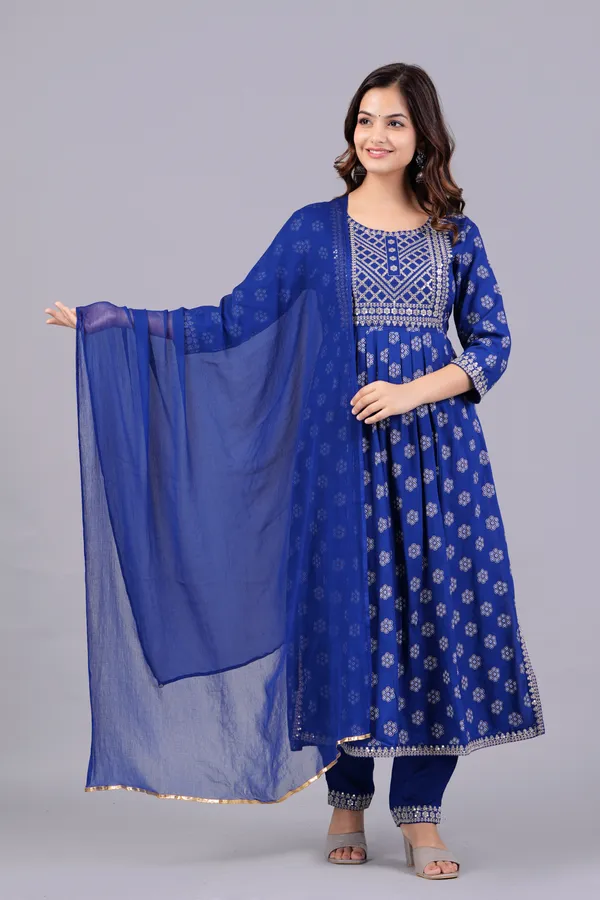 Blue_Floral_Embroidered_Sequinned_Kurta_With_Palazzos_&_With_Dupatta_For_Women