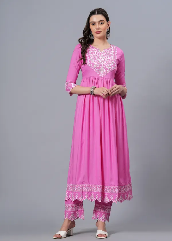 Pink_Floral_Embroidered_Regular_Mirror_Work_Anarkali_Kurta_With_Palazzos_&_Dupatta_For_Women