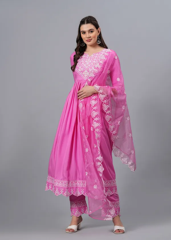 Pink_Floral_Embroidered_Regular_Mirror_Work_Anarkali_Kurta_With_Palazzos_&_Dupatta_For_Women