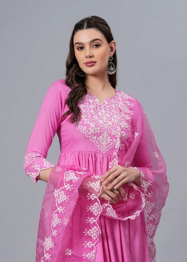 Pink_Floral_Embroidered_Regular_Mirror_Work_Anarkali_Kurta_With_Palazzos_&_Dupatta_For_Women