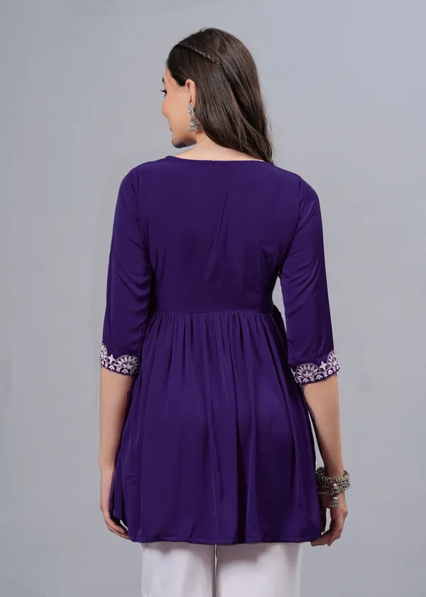 Purple_Ethnic_Motifs_Printed_V-Neck_Embroidered_Top_For_Women