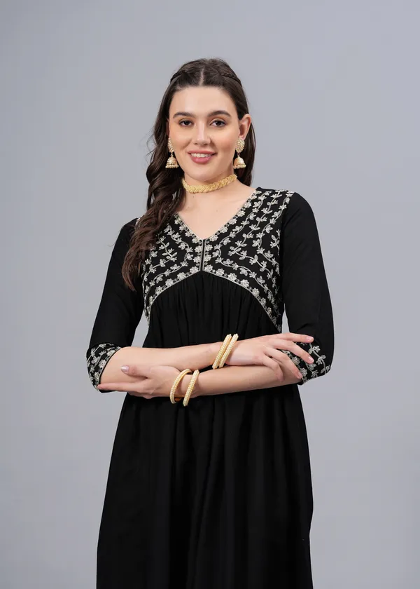 Black_Embroidery_Ethnic_Dress_For_Women