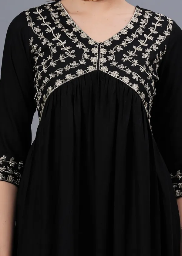 Black_Embroidery_Ethnic_Dress_For_Women