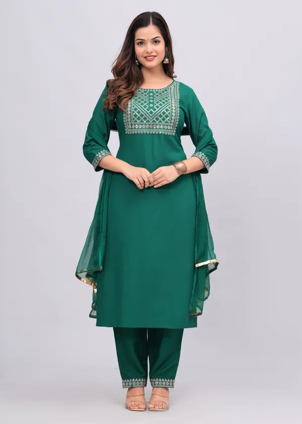 Green_Embroidered_Regular_Sequinned_Kurta_With_Palazzos_&_Dupatta_For_Women