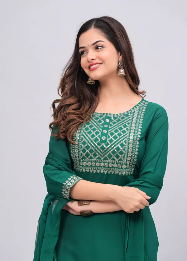 Green_Embroidered_Regular_Sequinned_Kurta_With_Palazzos_&_Dupatta_For_Women