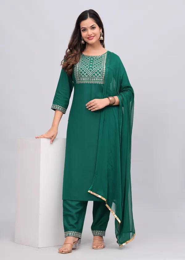 Green_Embroidered_Regular_Sequinned_Kurta_With_Palazzos_&_Dupatta_For_Women