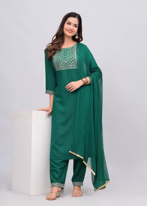 Green_Embroidered_Regular_Sequinned_Kurta_With_Palazzos_&_Dupatta_For_Women