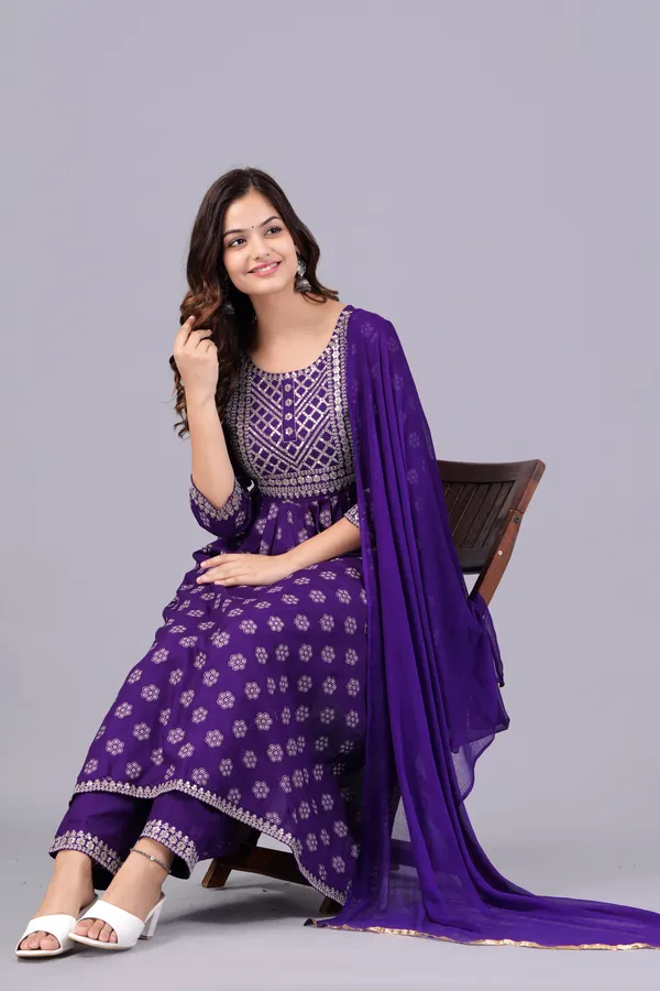 Purple_Ethnic_Motifs_Embroidered_Sequinned_Kurta_&_Trousers_With_Dupatta_For_Women