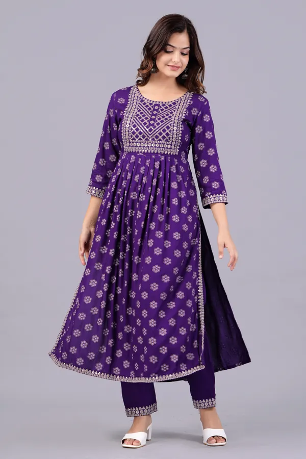 Purple_Ethnic_Motifs_Embroidered_Sequinned_Kurta_&_Trousers_With_Dupatta_For_Women