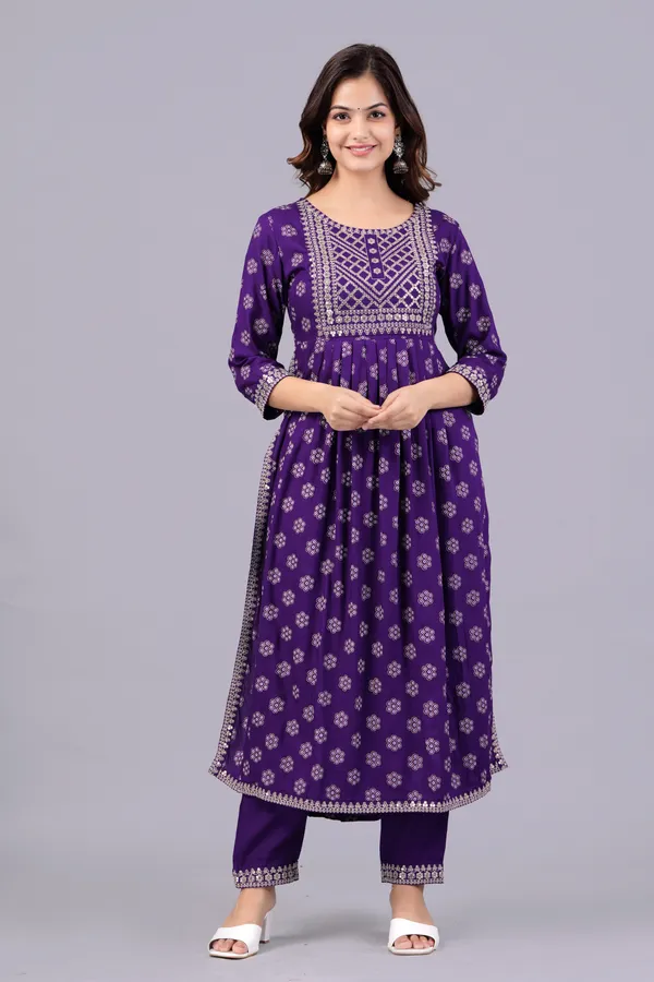 Purple_Ethnic_Motifs_Embroidered_Sequinned_Kurta_&_Trousers_With_Dupatta_For_Women