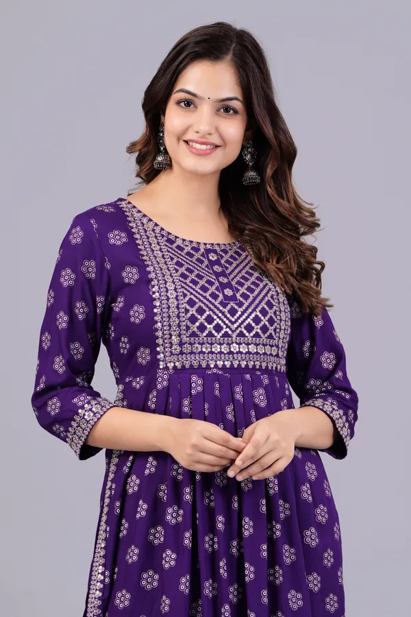 Purple_Ethnic_Motifs_Embroidered_Sequinned_Kurta_&_Trousers_With_Dupatta_For_Women