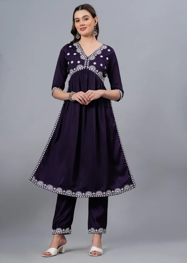 Purple_Ethnic_Motifs_Embroidered_Regular_Thread_Work_A-Line_Kurta_With_Palazzos_&_Dupatta_For_Women