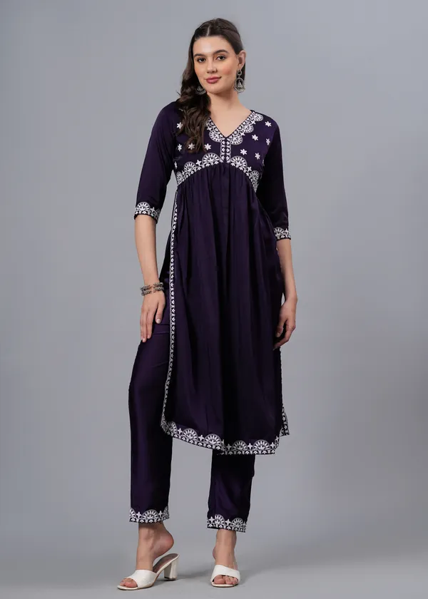 Purple_Ethnic_Motifs_Embroidered_Regular_Thread_Work_A-Line_Kurta_With_Palazzos_&_Dupatta_For_Women