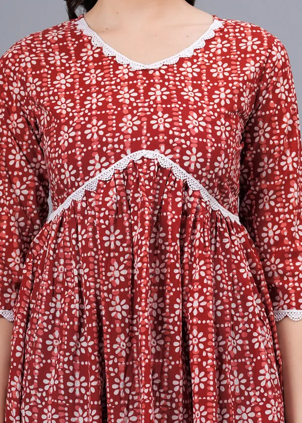 Maroon_Floral_Printed_Cotton_Top_For_Women