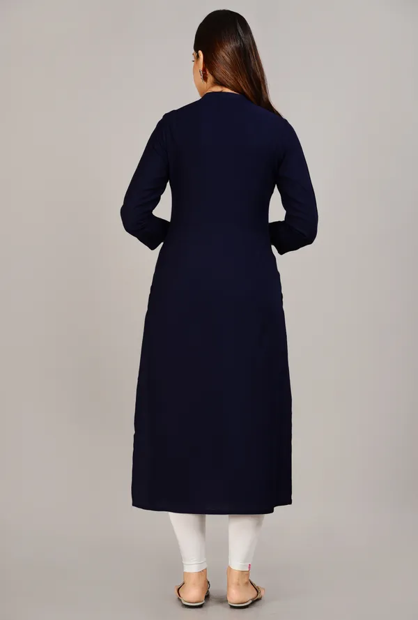 Navy_Blue_Embroidered_Straight_Kurta_For_Women