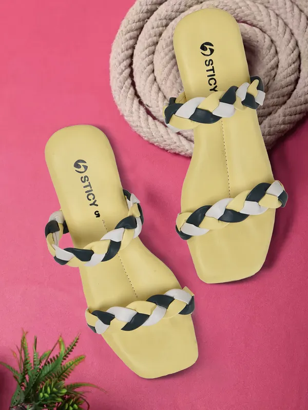Yellow_Synthetic_Sandal_For_Women_|_Premium_Product_for_everyday_use