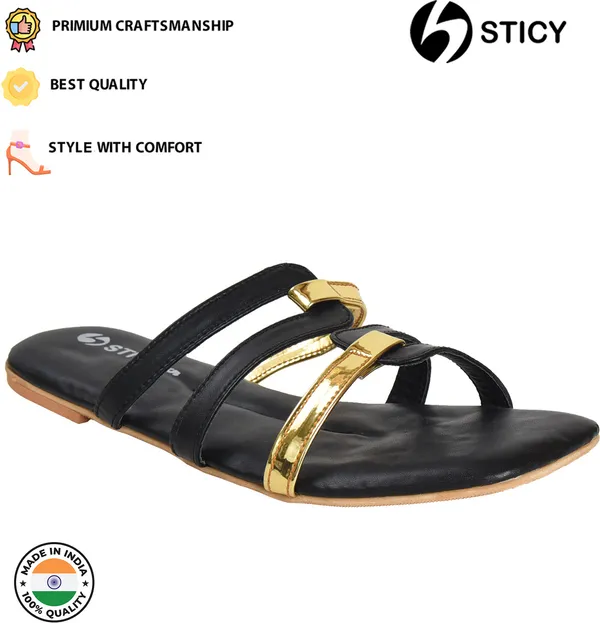 Black_Synthetic_Sandal_For_Women_|_Premium_Product_for_everyday_use