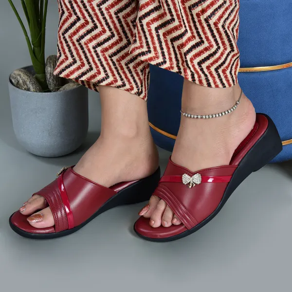 Maroon_Synthetic_Sandal_For_Women_|_Premium_Product_for_everyday_use