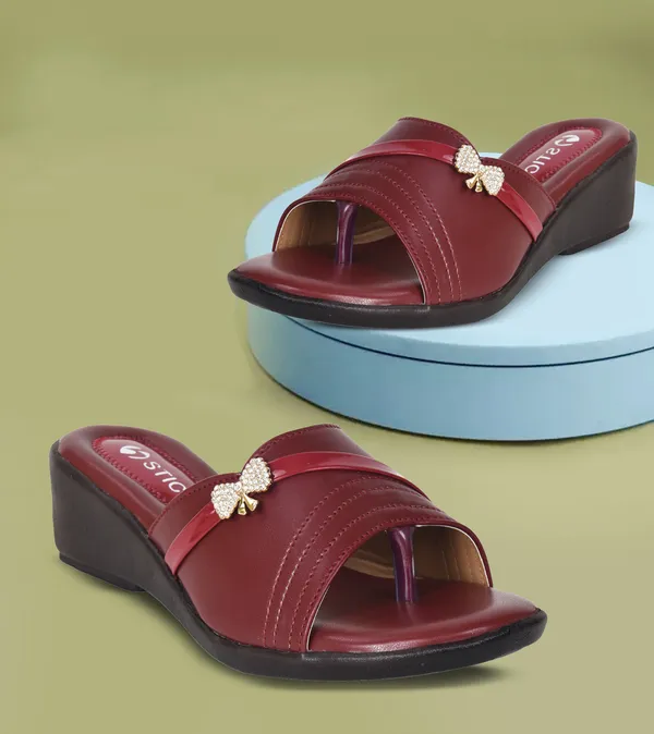 Maroon_Synthetic_Sandal_For_Women_|_Premium_Product_for_everyday_use