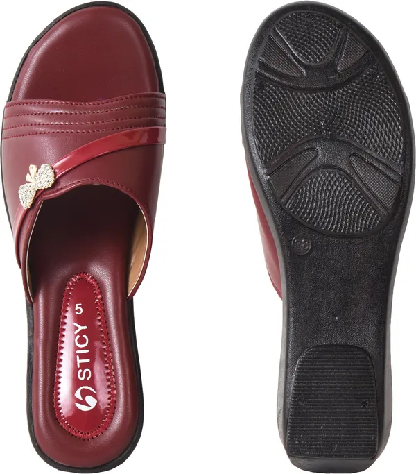 Maroon_Synthetic_Sandal_For_Women_|_Premium_Product_for_everyday_use