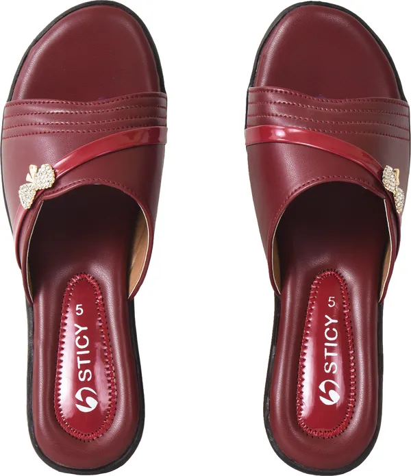 Maroon_Synthetic_Sandal_For_Women_|_Premium_Product_for_everyday_use