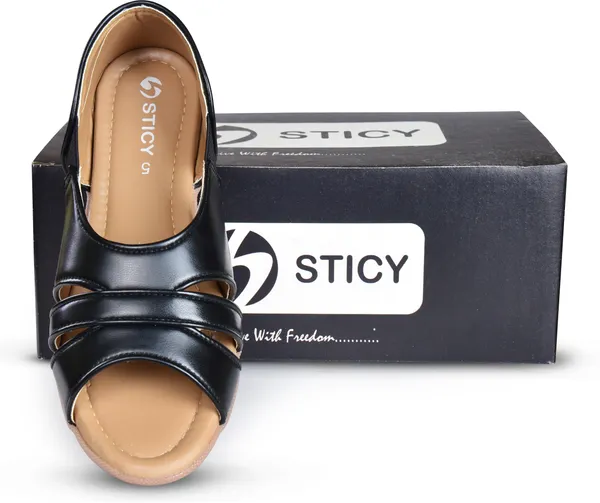 Black_Synthetic_Sandal_For_Women_|_Premium_Product_for_everyday_use