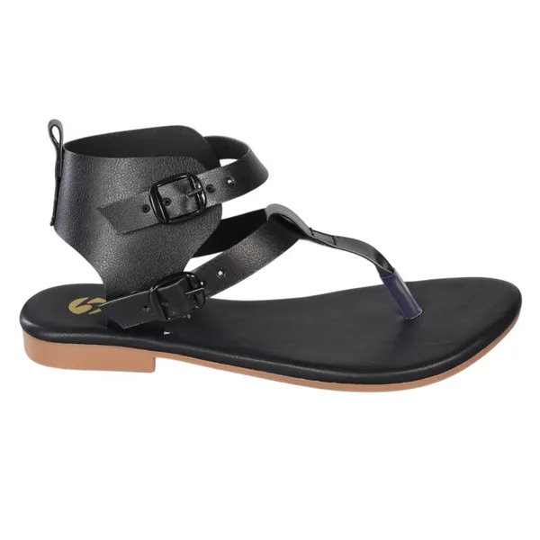 Stylish_Ankle_Strap_Black_Flat_Sandals_for_Girls