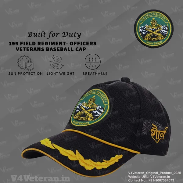 199_Field_Regiment_-_OFFICERS'_(Black)_Veterans_Baseball_Cap