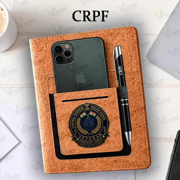 Legacy_CRPF_(Veteran)_Office_Notebook_with_Phone–Card_Pocket_&_Elastic_Pen_Loop_(cork)