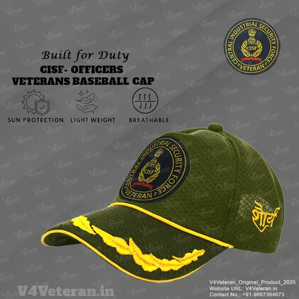 CISF_Officers'_(Olive_Green)_Veterans_Baseball_Cap