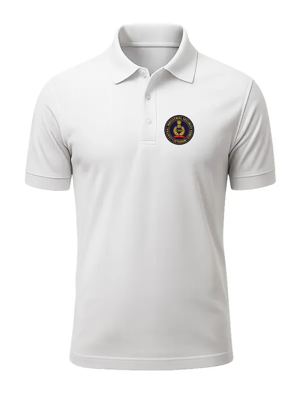 CISF_Veteran_White_Polo_T-Shirt
