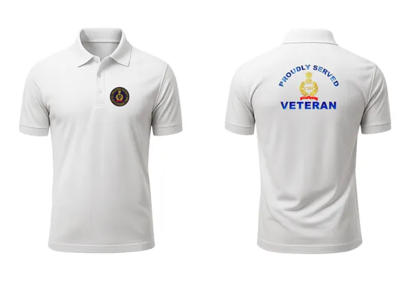 CISF_Veteran_White_Polo_T-Shirt