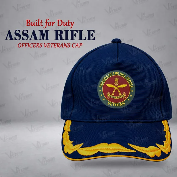 Assam_Rifles_Officers_Veterans_Cap_(Fabric:_Premium_Autumn,_Color:_Blue)