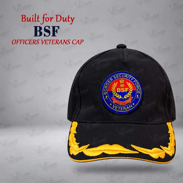 BSF_Officers_Veterans_Cap_(Fabric:_Cotton,_Color:_Black)